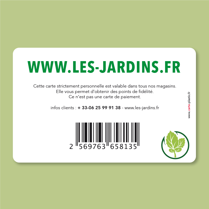 Carte ECOLOGIQUE en Carton