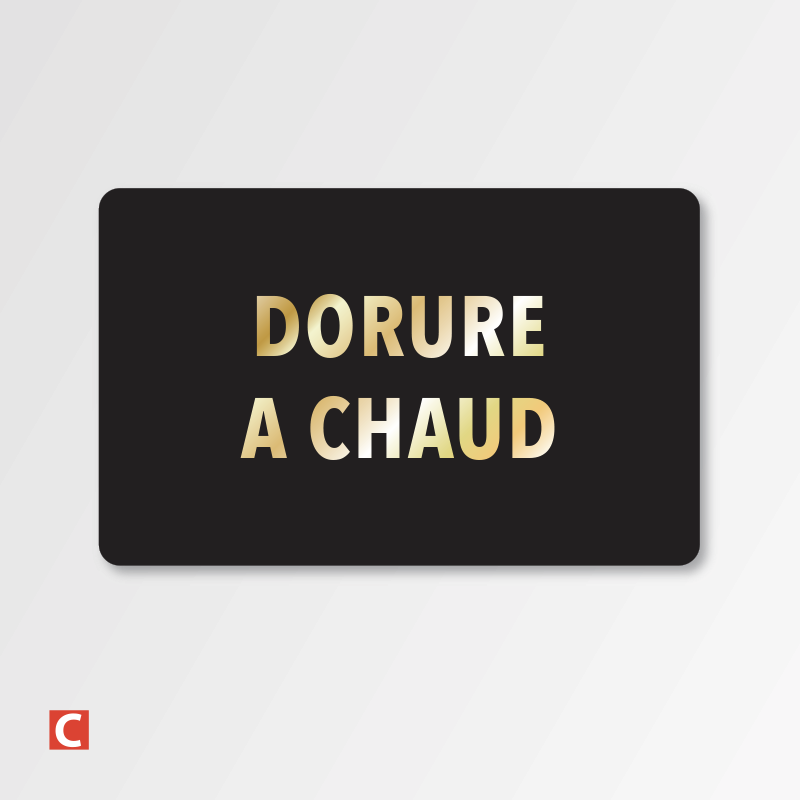 Dorures à chaud