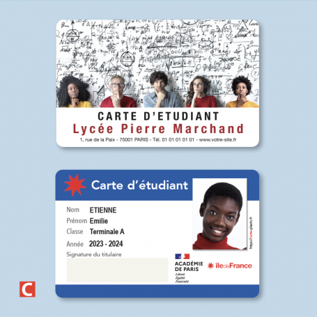 50 ex. Carte ENSEIGNEMENTS - Collège - Lycée - CFA - Université