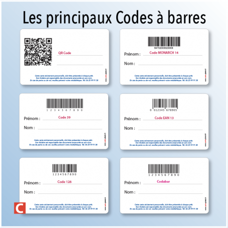 500 ex. Etiquettes adhésives Code à barres
