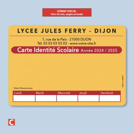 VIE SCOLAIRE - Carte MAXI-FORMAT - Enseignements - Collège - Lycée - CFA - Université