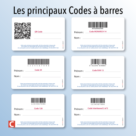Les principaux Codes à barres