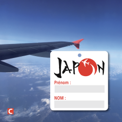 Badge carré sur mesure Perforation ronde