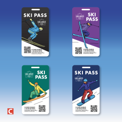 Mini-Cartes Porte-Clés avec Perforation oblongue