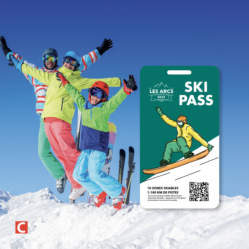 Mini-Carte Porte-Clés avec Perforation oblongue