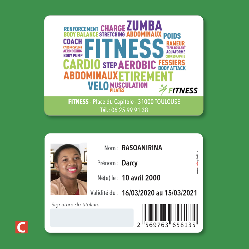 SET carte ADHÉRENT - MEMBRE - Association - Club - Carte recto verso