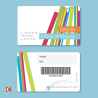 Carte LECTEUR recto verso avec pavé écriture et code à barres