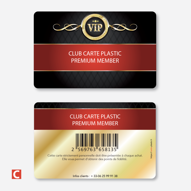 Carte VIP-Prestige Recto et Verso