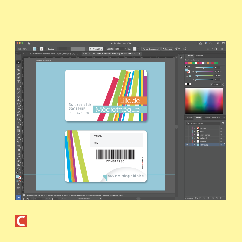 Maquette PAO - Création verso - Bon à Tirer réalisée par nos soins d'après vos fichiers de base