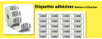 ETIQUETTES CODE À BARRES ADHÉSIVES