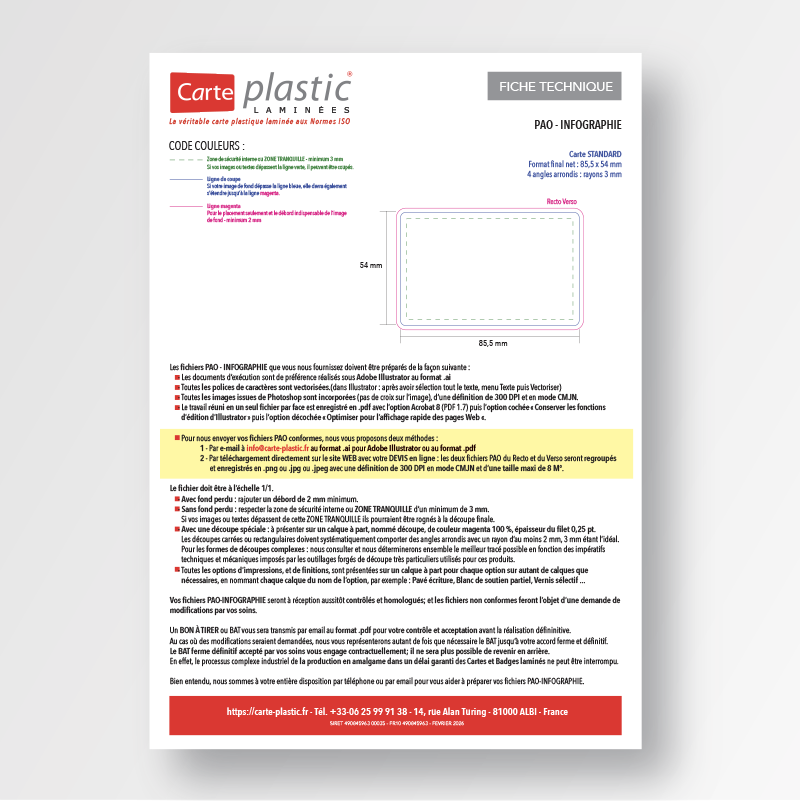 Fiche technique PAO Infographie